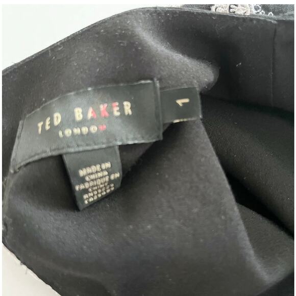 Ted Baker London AVIANAH Applique midi skater dress Lace Trim Fit Flare 1 USA 4 - Picture 10 of 16